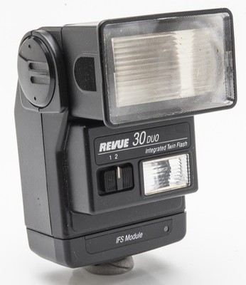 Revue 30 Duo Integrated Twin Flash IFS Module U1  für Minolta Canon Nikon analog