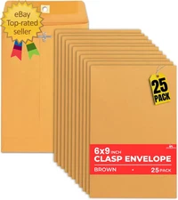 Manilla Envelopes 6X9 Mailing Envelopes Brown Envelopes Clasp Envelopes
