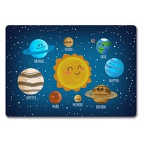 Sonnensystem FußMatte In 35X50 Cm Ohne Rand Mit Niedlichen Planeten