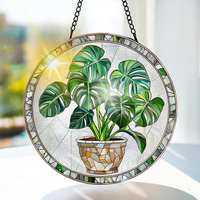 Pflanze Buntglas SonnenfäNger Fensterschmuck HäNgend - Pothos Fensterdeko HäNgen