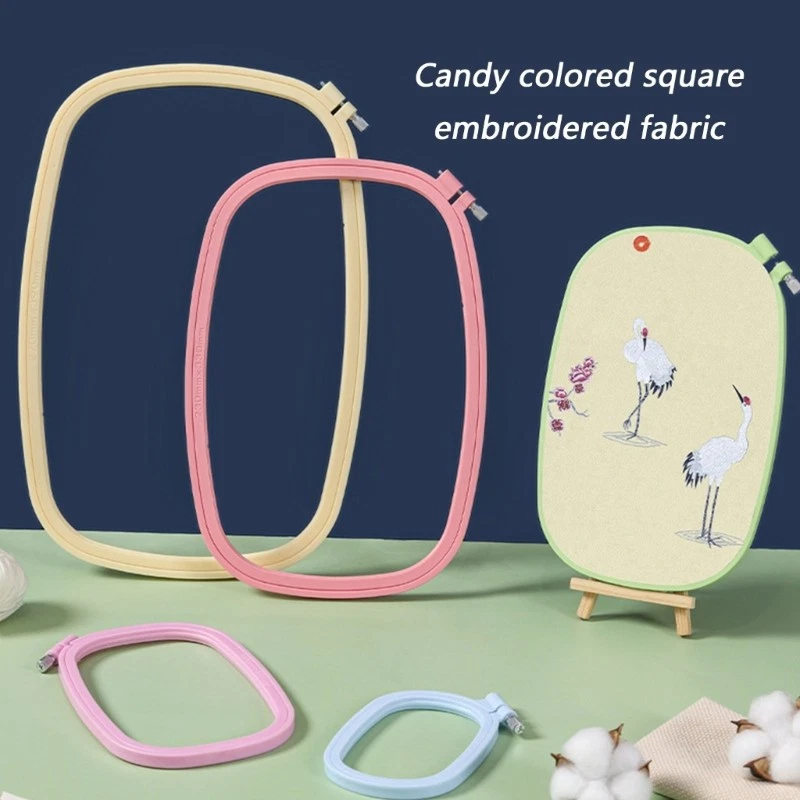 ABS Craft Square Embroidery Hoop for Sewing Projects Kid Safe NonSlip Design - Image 2 of 4