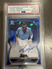 2023 Bowman Chrome Sapphire 1st Junior Caminero Sapphire Auto PSA 9 AUTO 10