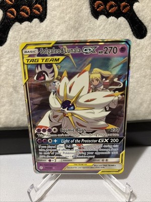 Solgaleo & Lunala GX 75/236 Sun & Moon Cosmic Eclipse Ultra Rare Tag Team