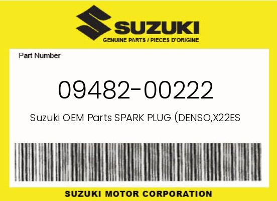 Suzuki Genuine Spark Plug Denso,X22Esr-U - 09482-00222