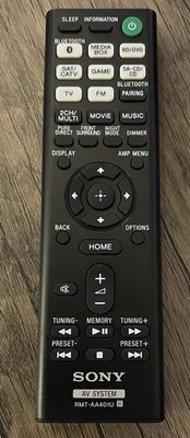 GENUINE SONY RMT-AA401U HOME AUDIO RECEIVER REMOTE CONTROL STR-DH590 STR-DH790