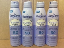 Coppertone Every Tone Sunscreen Spray SPF 50 Lightweight, Blends Clear, OCT/2026