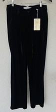 Vintage Havana Crushed Black Velvet Wide Leg Pants Women  s Medium Retro Goth