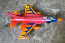 Vintage General Dynamics F-16 Fighter Jet Diecast Hot Pink,orange and blue