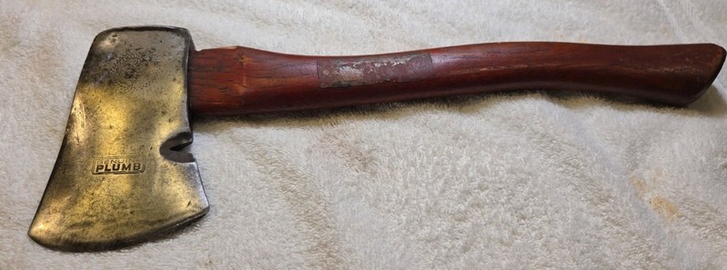 Vtg Genuine Plumb Boy Scout Hatchet Original Handle. Redish Color Handle 