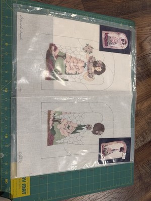 Vintage Joan Thomasson Dogwood Angel Double Sided Needlepoint Canvas
