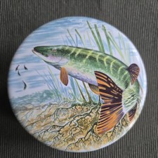 Vintage Ceramic Pate Pot Pill Box Trinket Box Fish