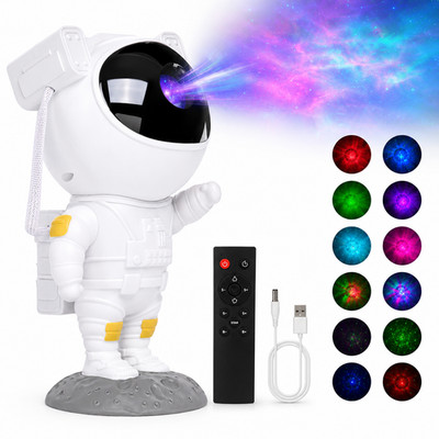 Astronaut Star Projector Galaxy Night Light LED Nebula Lamp w/ Remote Control