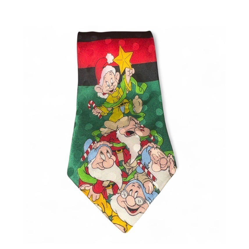 Disney Silk Seven Dwarfs Christmas Necktie
