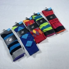 5 Pairs Of Beverly Hills Polo Club Dress Socks 6-12 Men 