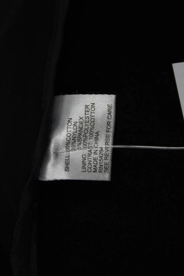 Blazer Central Park West para mujer de algodón con cuello botón encaje en capas negro talla M Foto 4 de 4