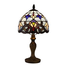 Tiffany Table Lamp for Bedroom Bedside Nightstand Table Lamp 3 Light Colors L...