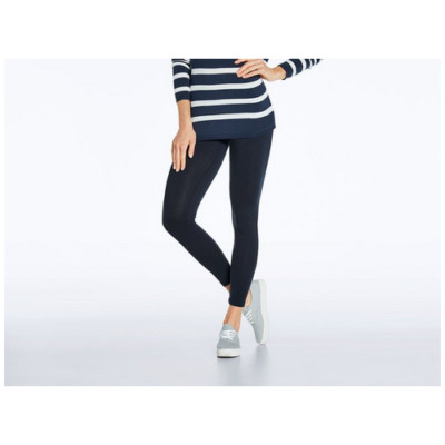 2 Stück Leggings Optimale Passform durch Elasthan Blau Marine Navy M 40 42 #D