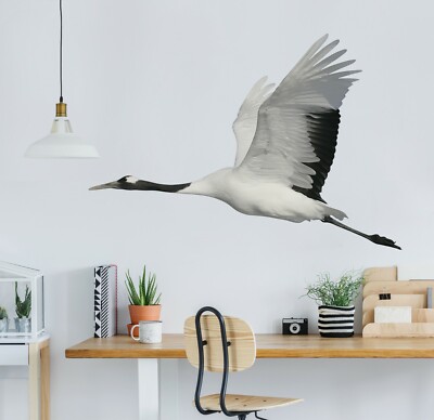3D Fliegen Kran C652 Tier Wallpaper Wandbild Poster Wandaufkleber Abziehbild Zoe