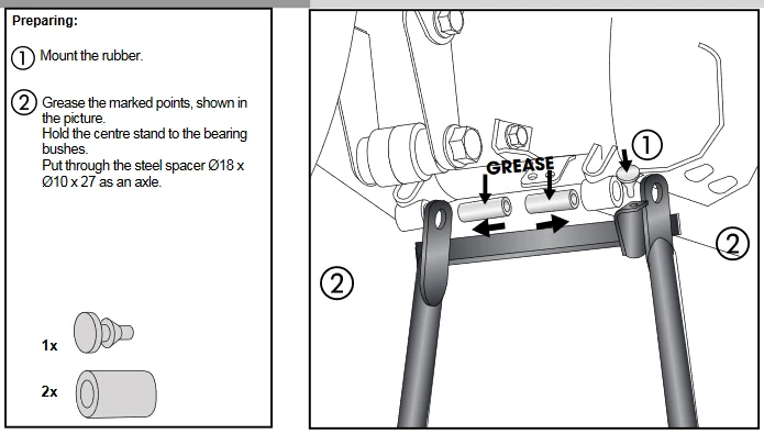 Soporte central BMW F650GS - negro POR HEPCO y negro (2001-2007) Foto 3 de 4