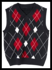 NWT Boys XS 3-4 Gymboree PLAY BALL Blue/Red ARGYLE V-Neck Cotton Sweater VEST