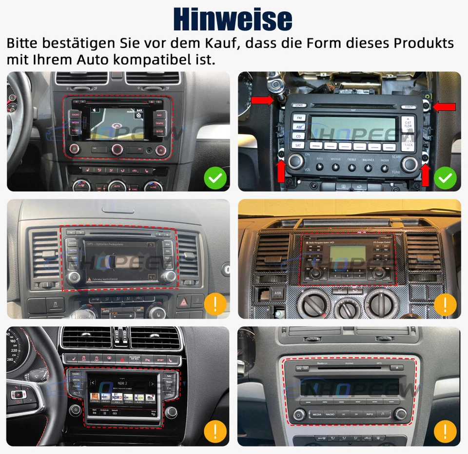 Type-C Android 15 Autoradio Carplay DAB+ GPS Navi RDS Für VW Tiguan 5N Golf Plus - Bild 4 von 4