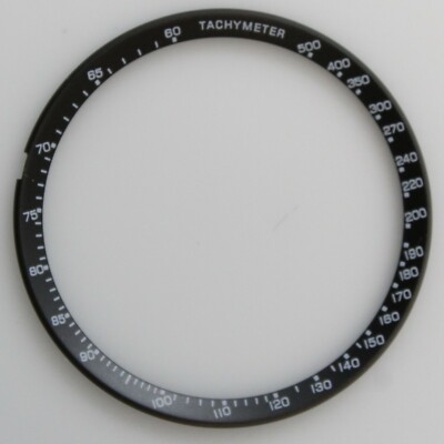 Only Black Tachymeter Inner Dial Ring For Seiko Panda 6138-8020