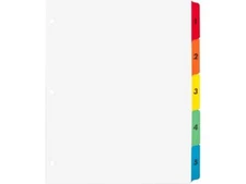 Business Source Index Dividers w/TOC Page 1-5 8-1/2"x11" 5 Tabs/ST Multi 21900