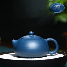 True Yixing Zisha Tianqing Clay Tea Pot With Ball Shaped Infuser Holes Marked 