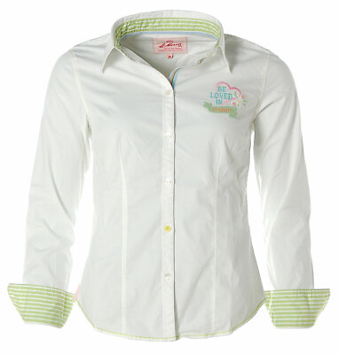 St. Moritz Damen Langarm Bluse Shirt Be Loved in St. Moritz Weiß 42 X0176
