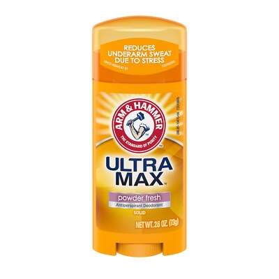Arm & Hammer Ultra Max Solid Powder Fresh Antiperspirant Deodorant 2.6 Oz 3 Pack