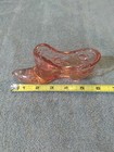 Fenton Pink Glass Rose Pattern Slipper Shoe Cabbage Rose — photo 8