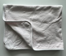 RALPH LAUREN Pink White Cotton Baby Blanket Lovey Rosebud Floral