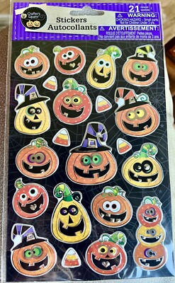 Halloween Stickers Sheet Of 21 - New Sealed Pkg