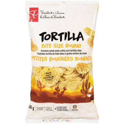 2-Pack President's Choice Bite Size Round Tortilla Chips
