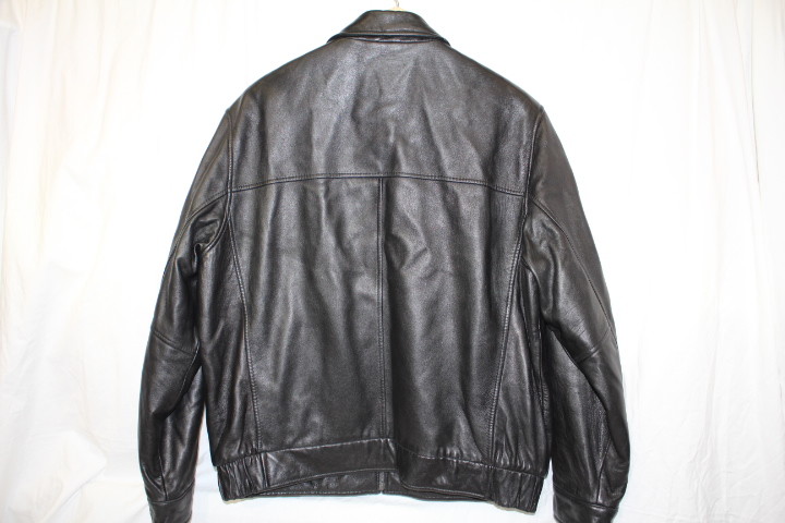 dockers leather bomber jacket
