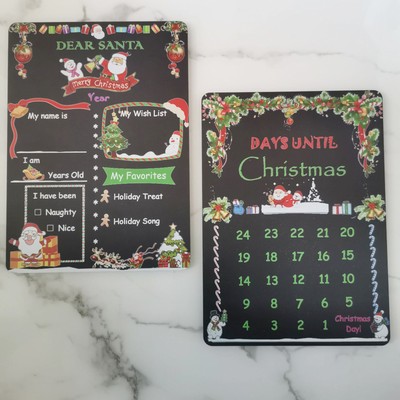 Child-friendly Advent Calendar Sign Countdown Blackboard Christmas Countdown