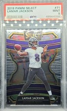 2019 Panini Select Lamar Jackson #71  PSA 9 Ravens