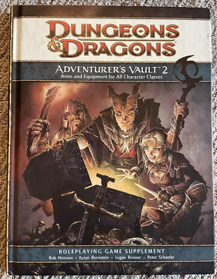 4th ED ADVENTURER'S VAULT 2 NM! 4E Core Rules Game RPG D&D Dungeons Dragon