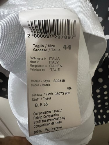Peserico Dark Gray/White A-line Knee Lengt Size 8/44 Made in Italy - Picture 5 of 8