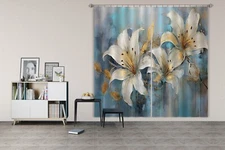 3D Painting Lily K2283 Window Photo Curtain Printing Fabric Panda 2023
