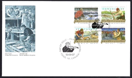 🍁Canada   #1494a    "Canadian Folklore"    Brand New  1993  First Day Cover