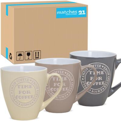 Große Jumbo Becher Tassen Kaffeebecher COFFEE TIME 24 Stk. 400 ml