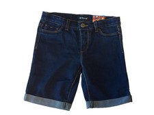 Tractor Girls Stretch Bermuda Denim Shorts Adjustable Inner Waist, Size 6