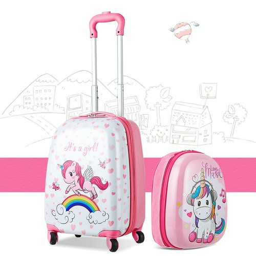 2PC Kids Luggage 12" Backpack & 16" Rolling Suitcase Child School Travel ABS - Picture 5 of 5