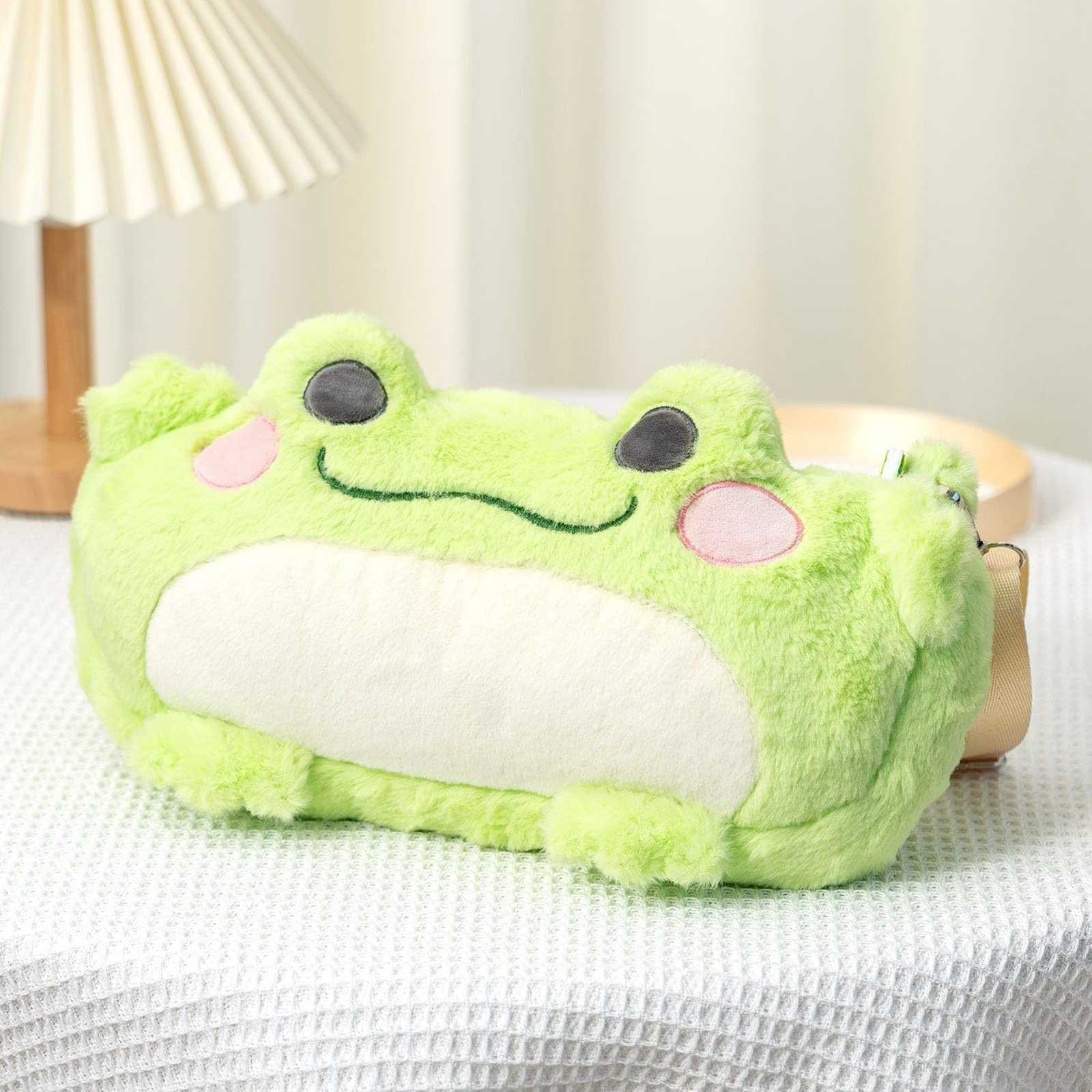 Frog Plush Nintendo Switch Carrying Case Portable Travel bag with Shoulder Strap