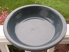 HTF BLUE Vintage 1983 JUGTOWN WARE Art Pottery Redware BOWL Plate DEEP DISH Pan