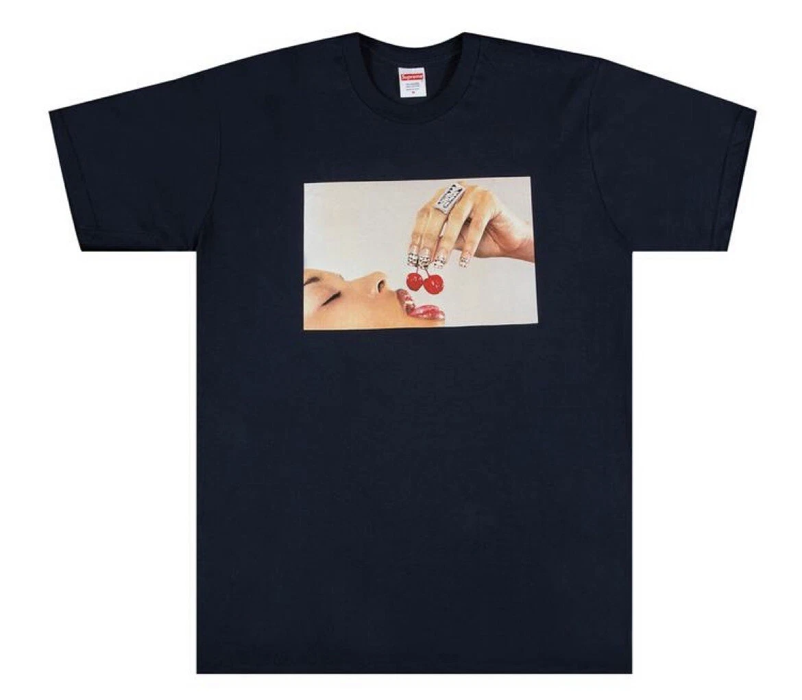 T shirt moyen Supreme Navy « Cherries »