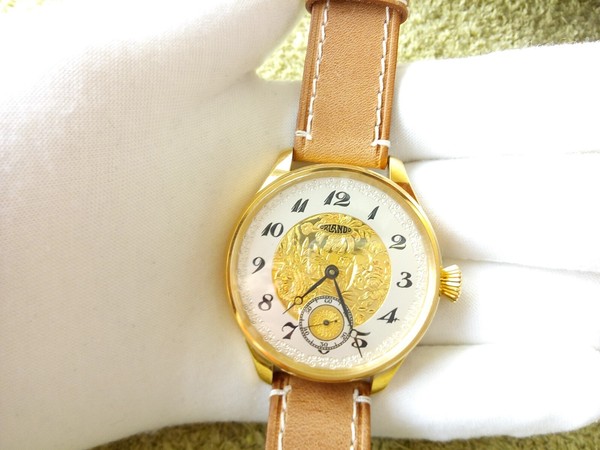 WORKING MARRIAGE ORLANDO POCKET WATCH  HALF SKELETON RELOJ PULSERA FUNCIONA