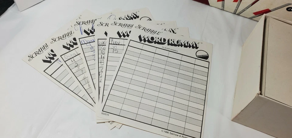 Juego de mesa original vintage Scrabble Word Rummy 1987 Selchow & Righter Foto 2 de 4