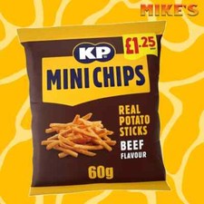 KP Mini Chips Beef 60g Full Box (20 Packs Full Box Price Marked (£1.25)